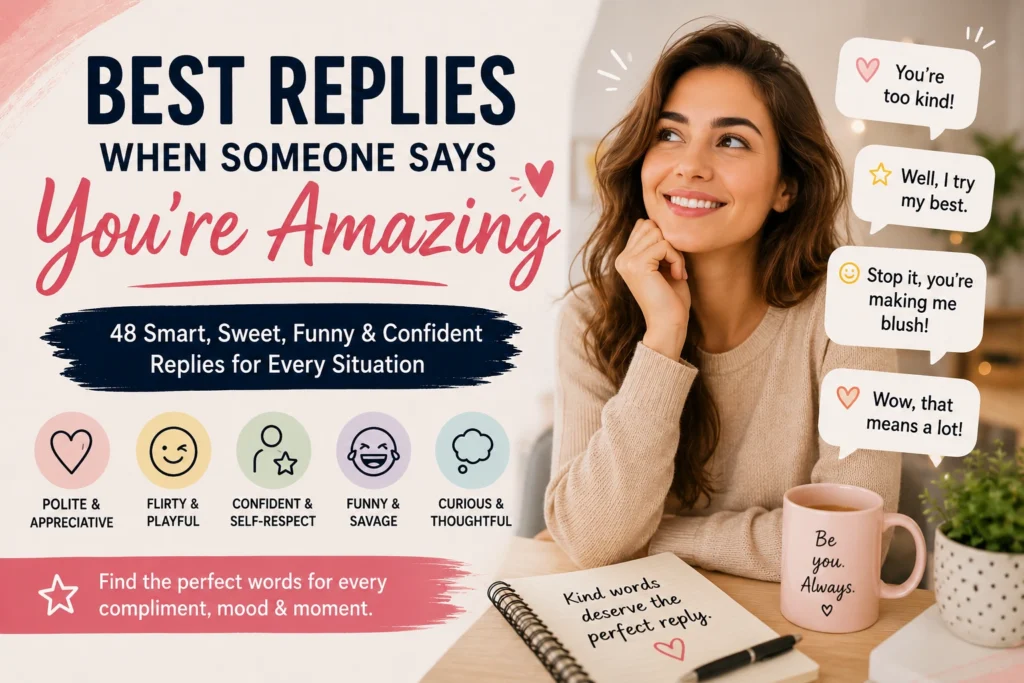 best replies when someone says youre amazing