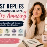 best replies when someone says youre amazing