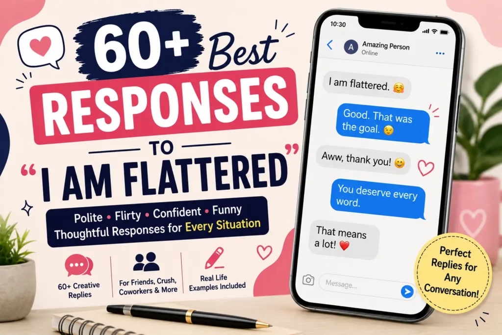 best responses to i am flattered