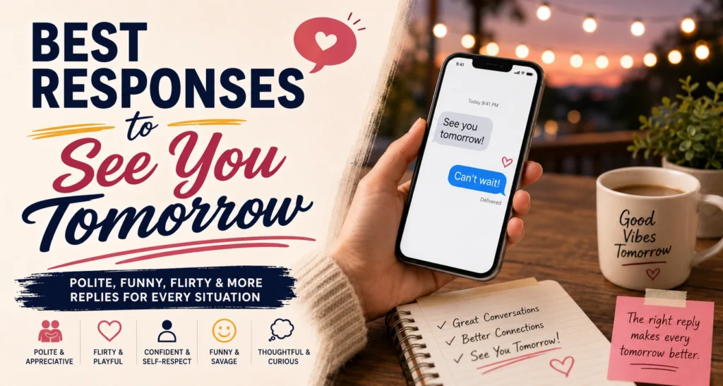 best responses to see you tomorrow