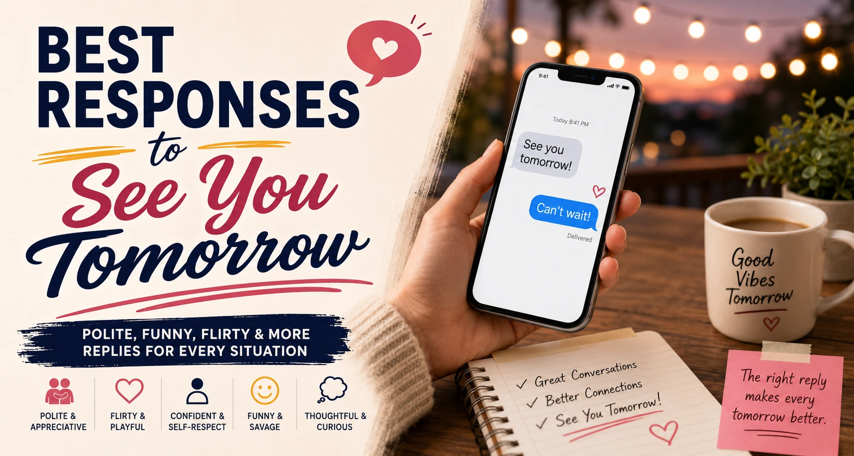 best responses to see you tomorrow
