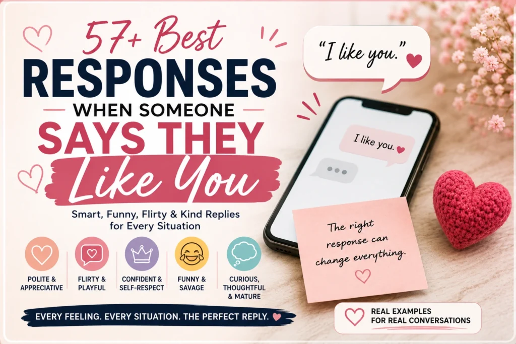 best responses when someone says they like you