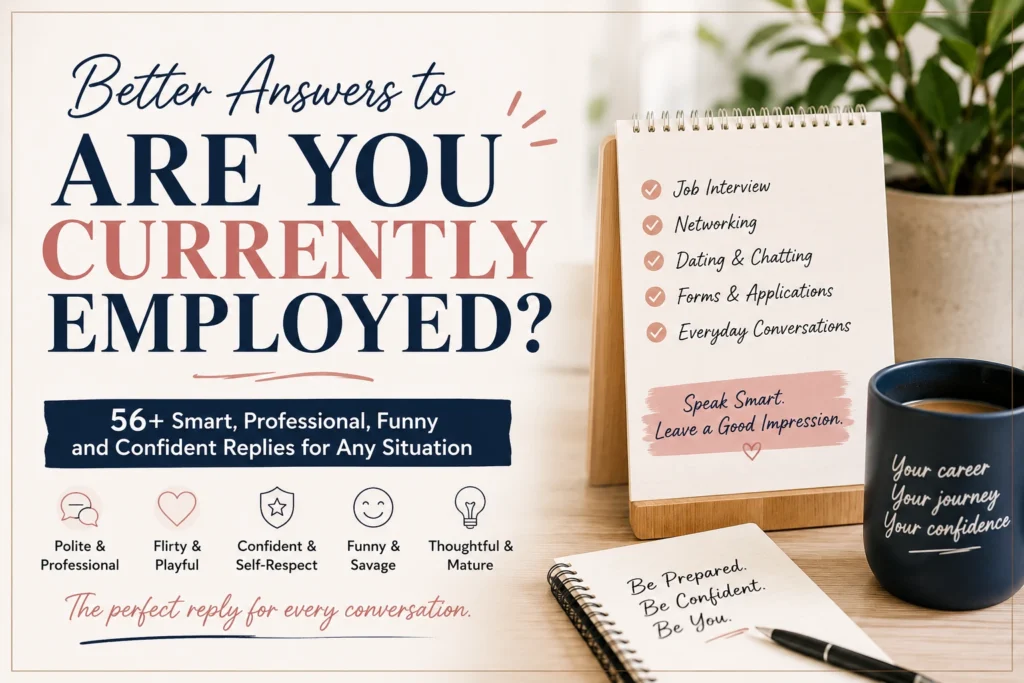 better answers to are you currently employed