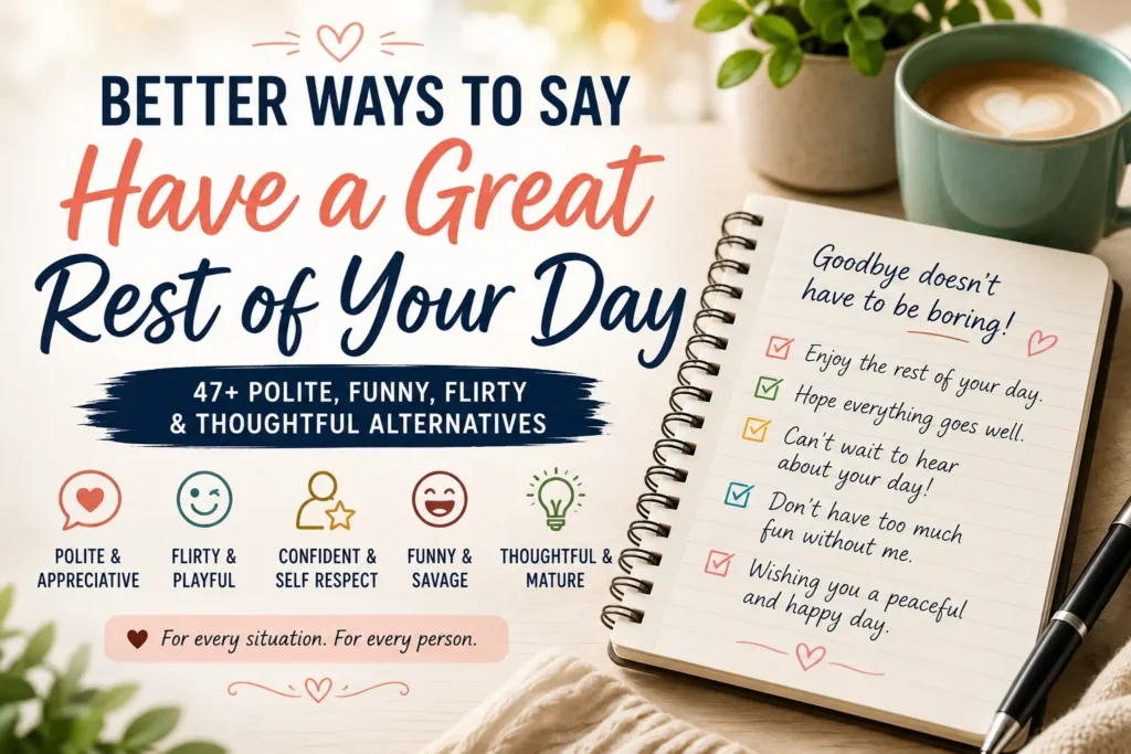 better ways to say have a great rest of your day
