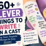 clever things to write on a cast