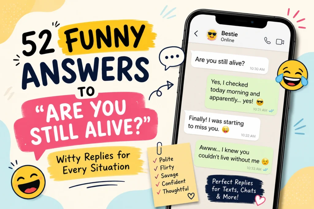 funny answers to are you still alive