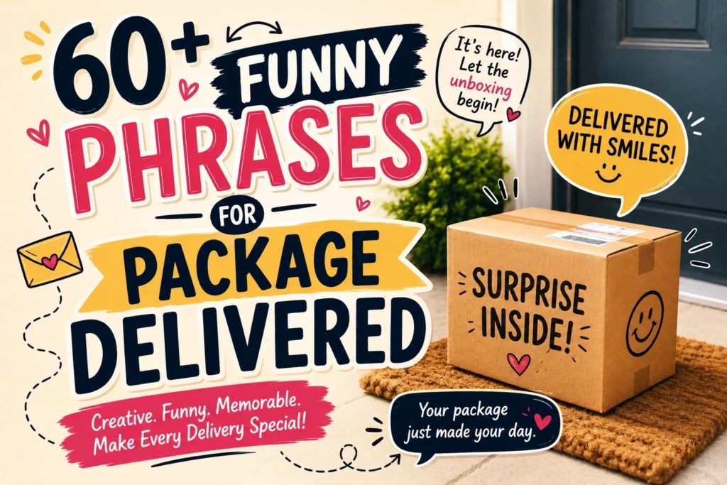funny phrases for package delivered