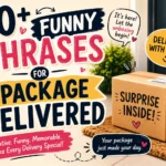 funny phrases for package delivered