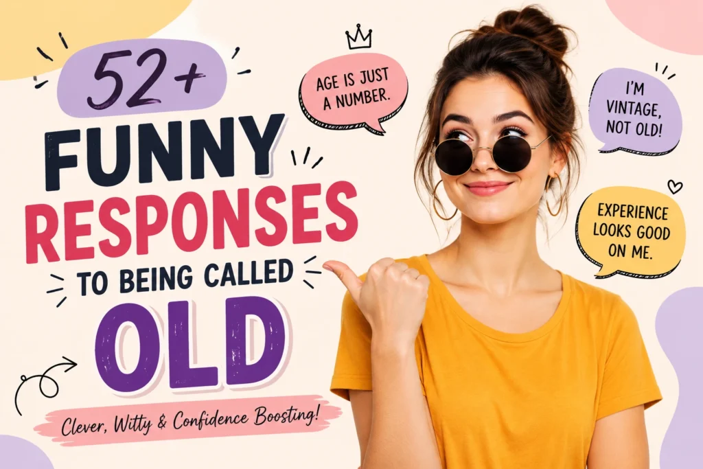 funny responses to being called old