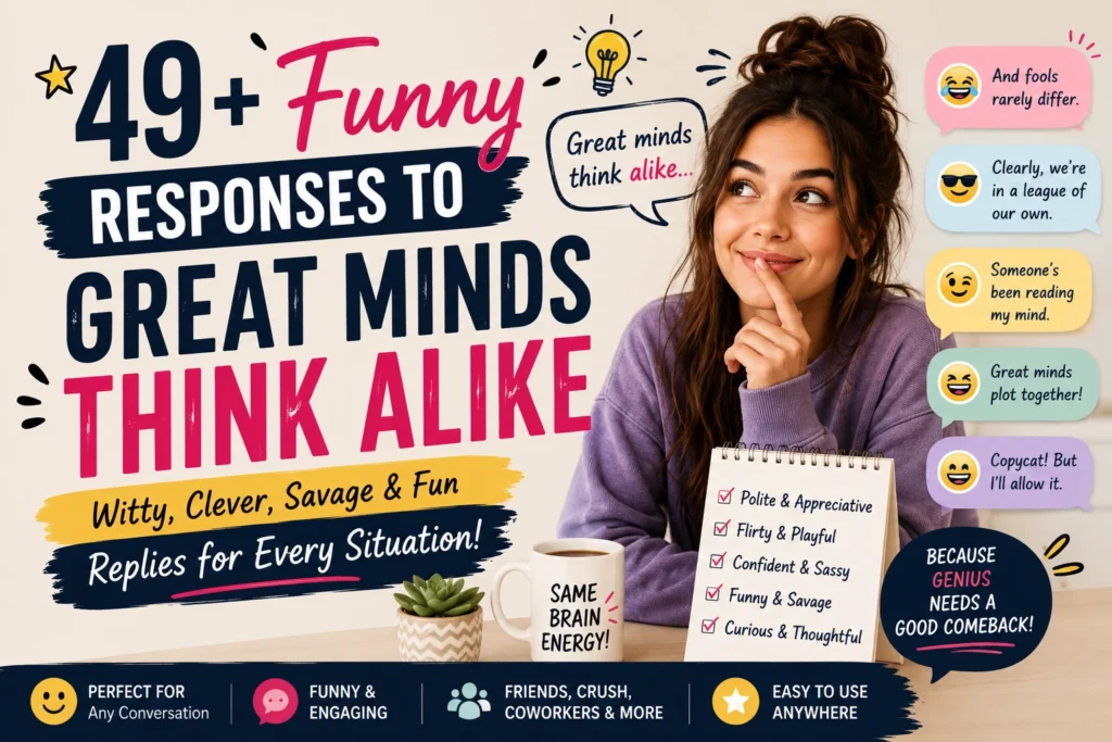 funny responses to great minds think alike