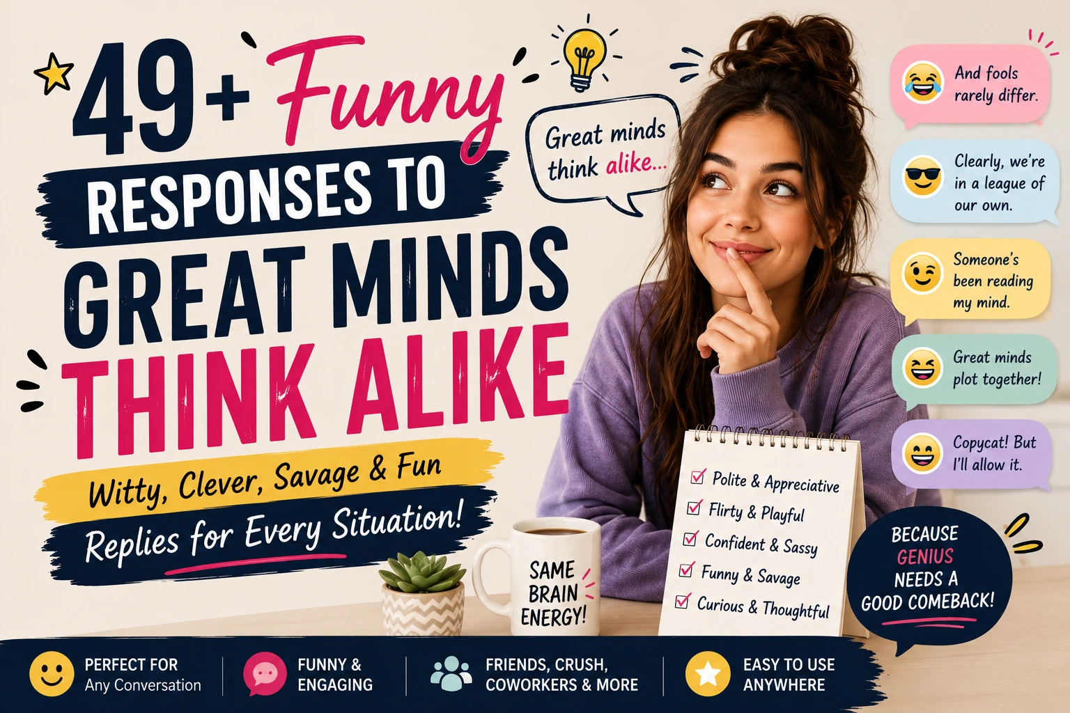 funny responses to great minds think alike
