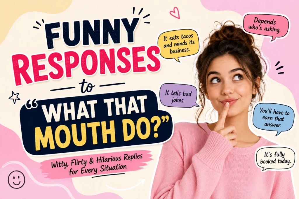 funny responses to what that mouth do