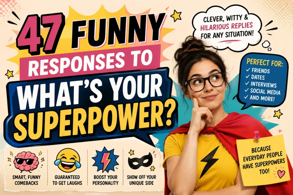 Funny Responses to What's Your Superpower? 47 Replies