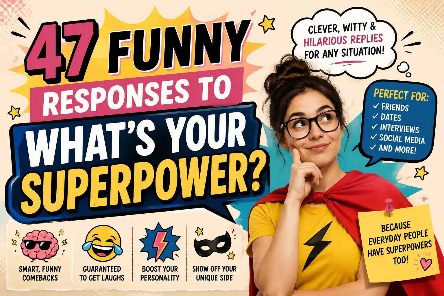 Funny Responses to What's Your Superpower? 47 Replies