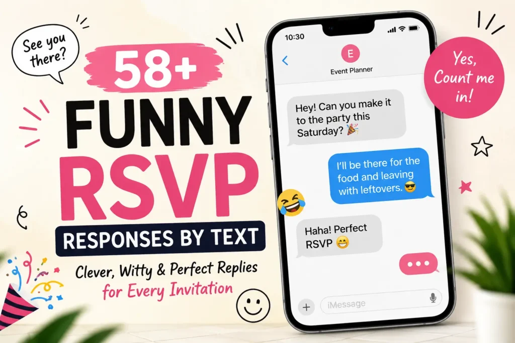 funny rsvp responses by text