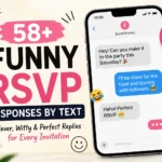 funny rsvp responses by text