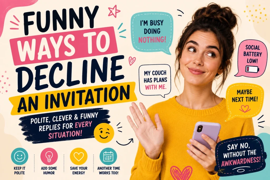 funny ways to decline an invitation
