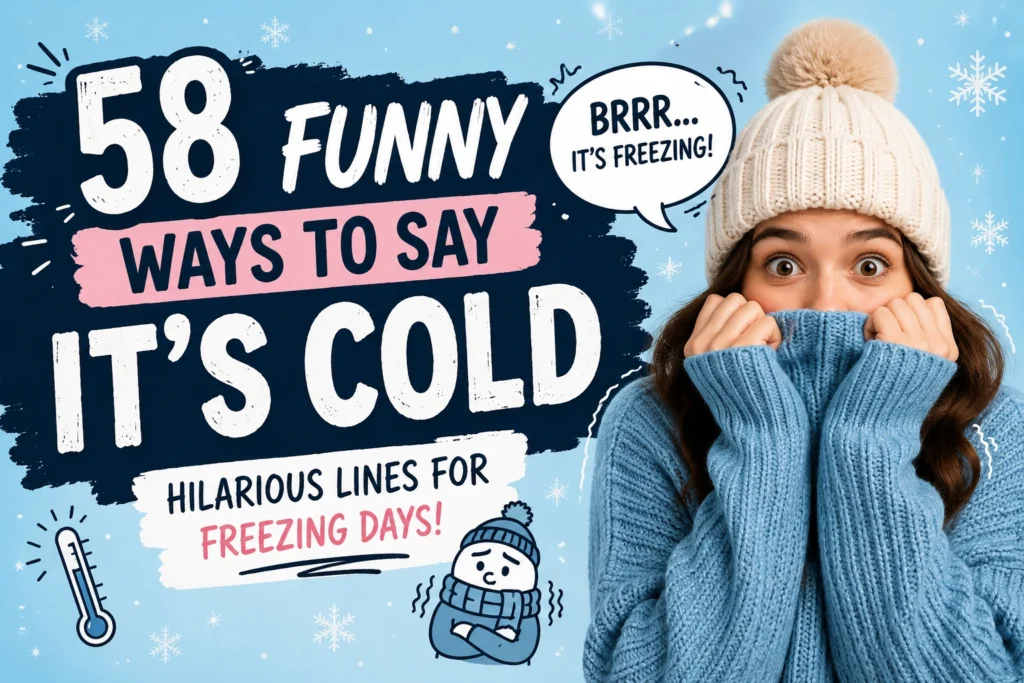 funny ways to say its cold