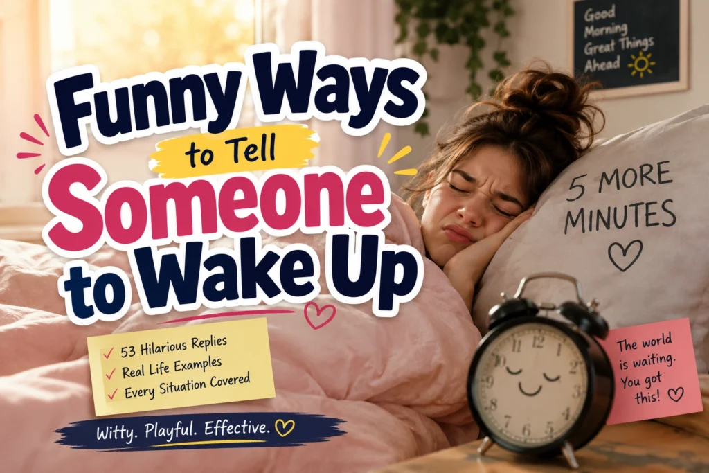 funny ways to tell someone to wake up