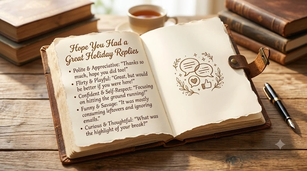 hope you had a great holiday replies