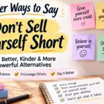 other ways to say don t sell yourself short