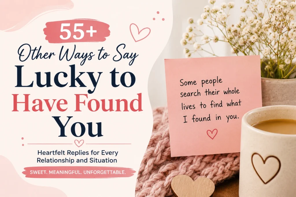 other ways to say lucky to have found you