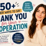 other ways to say thank you for your cooperation
