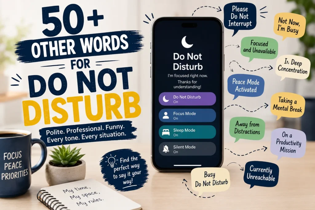 other words for do not disturb
