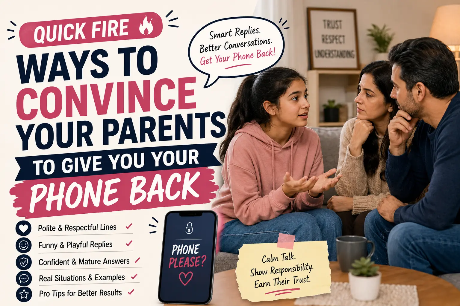quick fire ways to convince your parents to give you your phone back