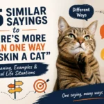 similar sayings to theres more than one way to skin a cat