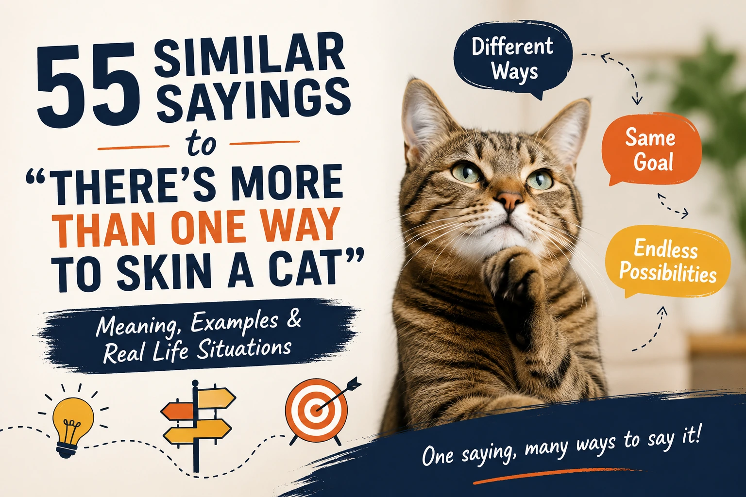 similar sayings to theres more than one way to skin a cat