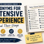 synonyms for extensive experience and their usage