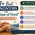 synonyms for in time of need