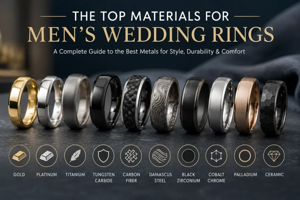 the top materials for mens wedding rings