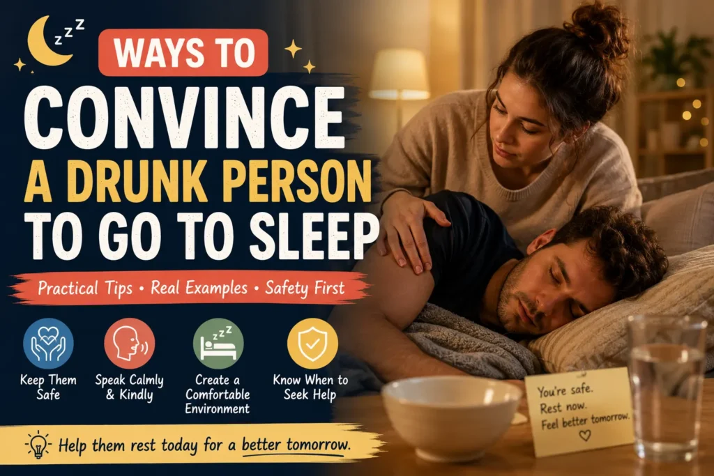 ways to convince a drunk person to go to sleep