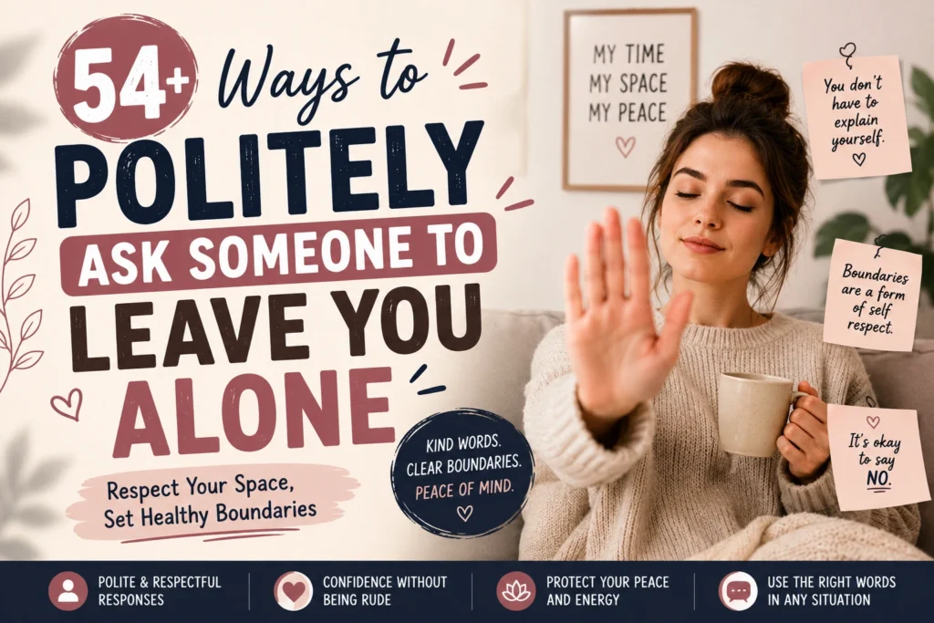 ways to politely ask someone to leave you alone