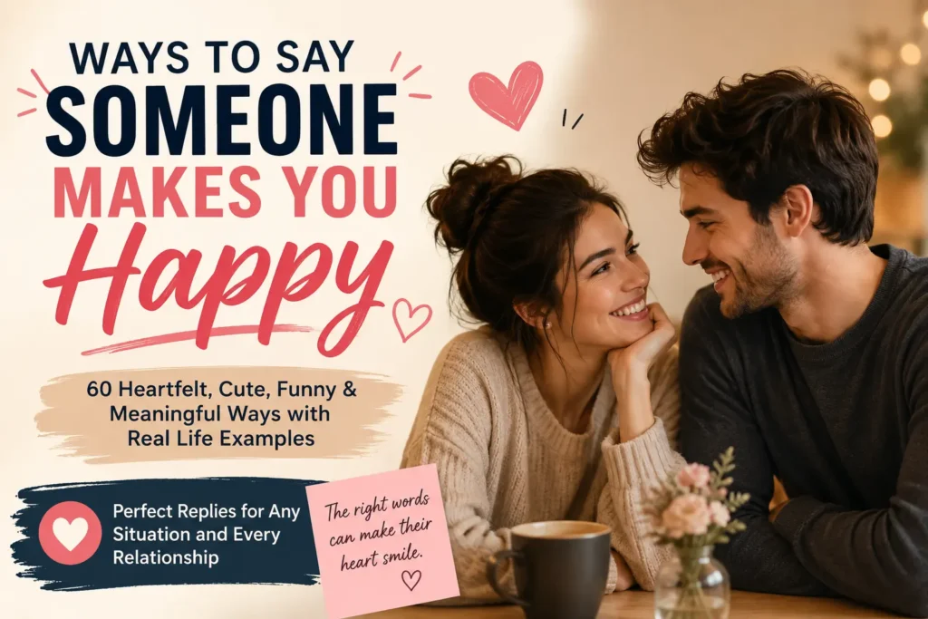 ways to say someone makes you happy