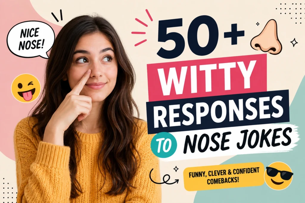 witty responses to nose jokes